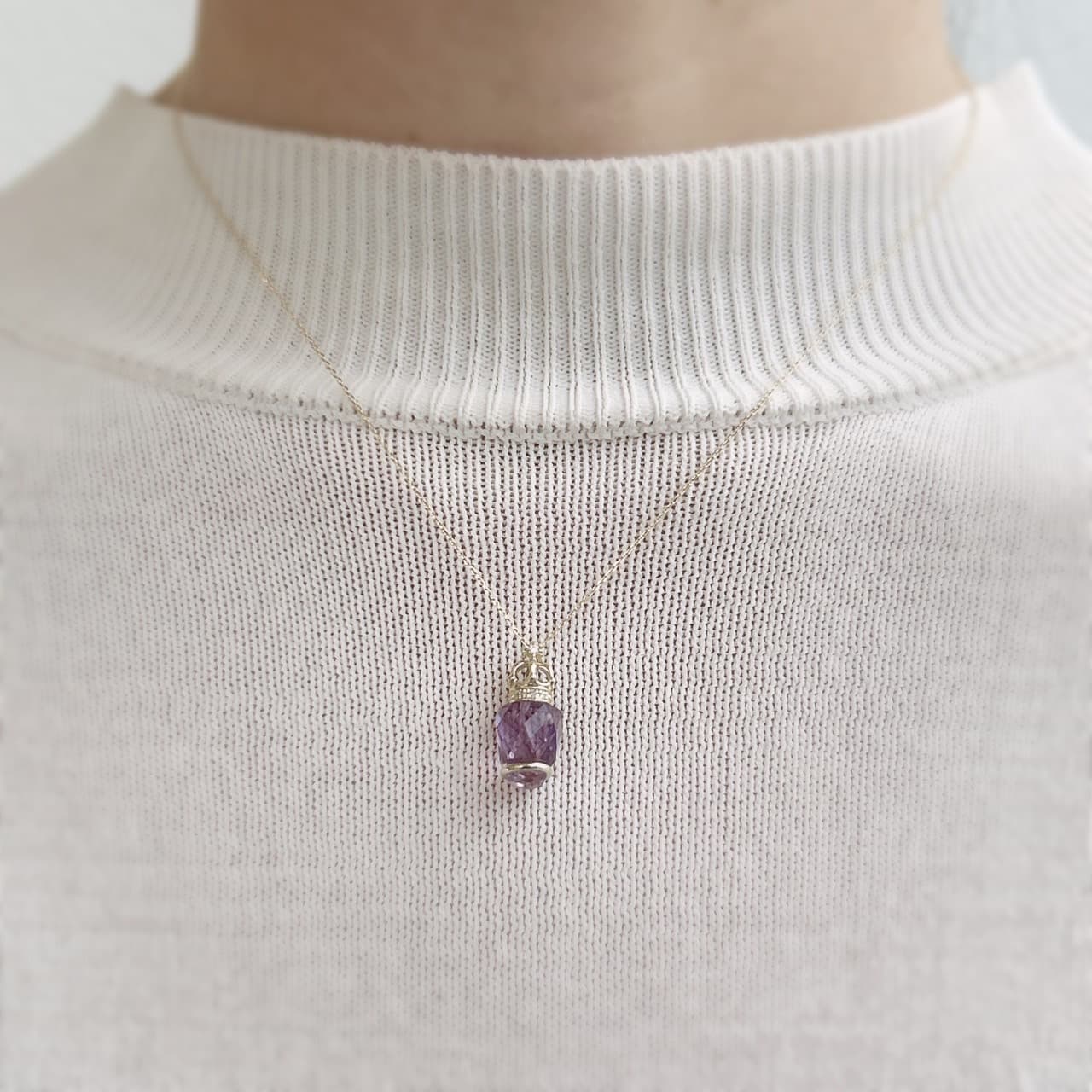 ネックレス(アメジスト,ダイヤ/K10イエローゴールド)55,000円 ネックレス(アメジスト,ダイヤ/K10イエローゴールド)55,000円
