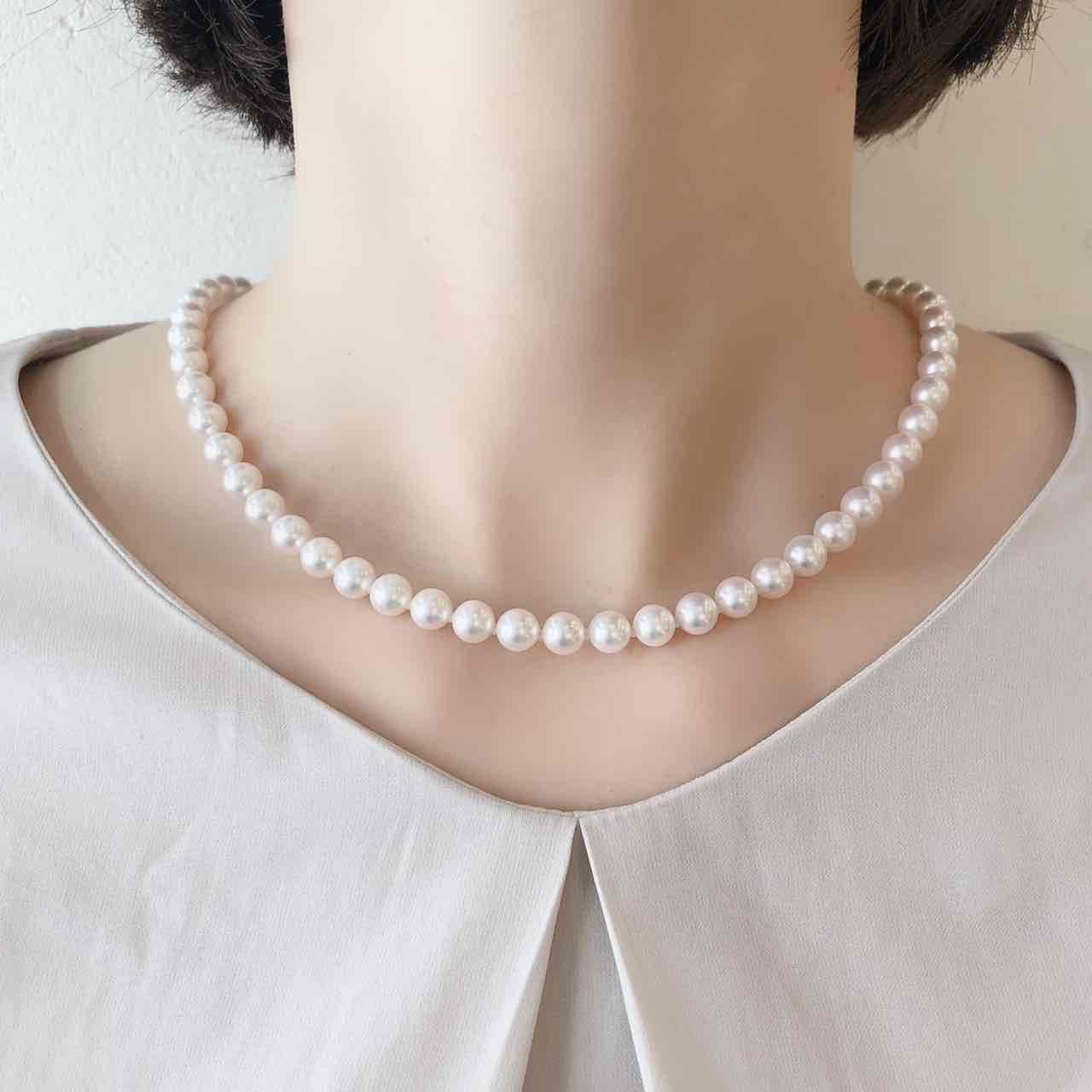 Akoya pearl necklace & pearl earrings set【HANADAMA】/アコヤ真珠ネックレス＆イヤリングセット 特選花珠-3